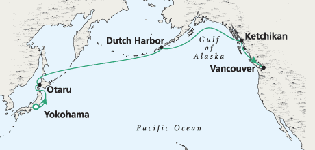 North Pacific Circle 5111 Luxury Cruise Crystal Harmony Crystal Cruises