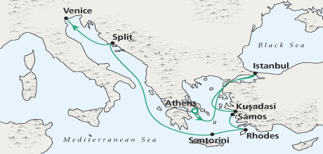 Path of Phoenicians Deluxe Cruise Crystal Serenity Crystal Cruises