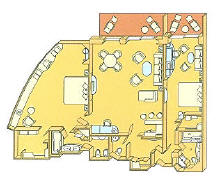 Deluxe Cruises Royal Suite Diagram