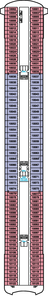 Deluxe Cruises Crystal Serenity Deck Plans: Deck 10, Penthouse Deck